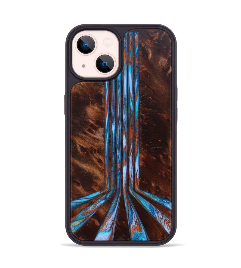 iPhone 14 Wood+Resin Phone Case - Constance (Retro, 634773)