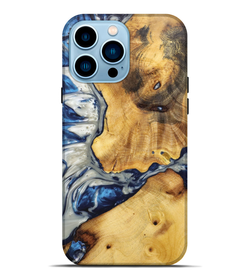 iPhone 14 Pro Max Wood+Resin Live Edge Phone Case - Cortney (Artist Pick, 632220)