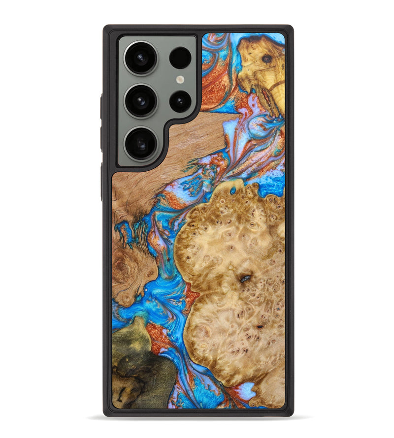 Galaxy S23 Ultra Wood+Resin Phone Case - Vrinda (Mosaic, 633649)
