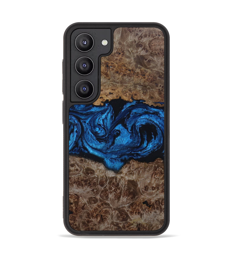 Galaxy S23 Wood+Resin Phone Case - Fernanda (Blue, 622162)