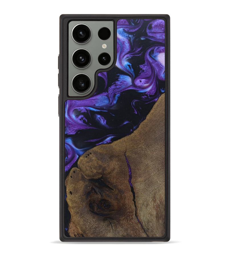 Galaxy S23 Ultra Wood+Resin Phone Case - Reid (Purple, 623344)