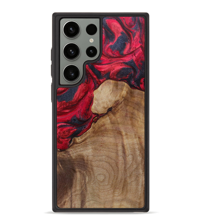 Galaxy S23 Ultra Wood+Resin Phone Case - Sydney (Red, 620878)