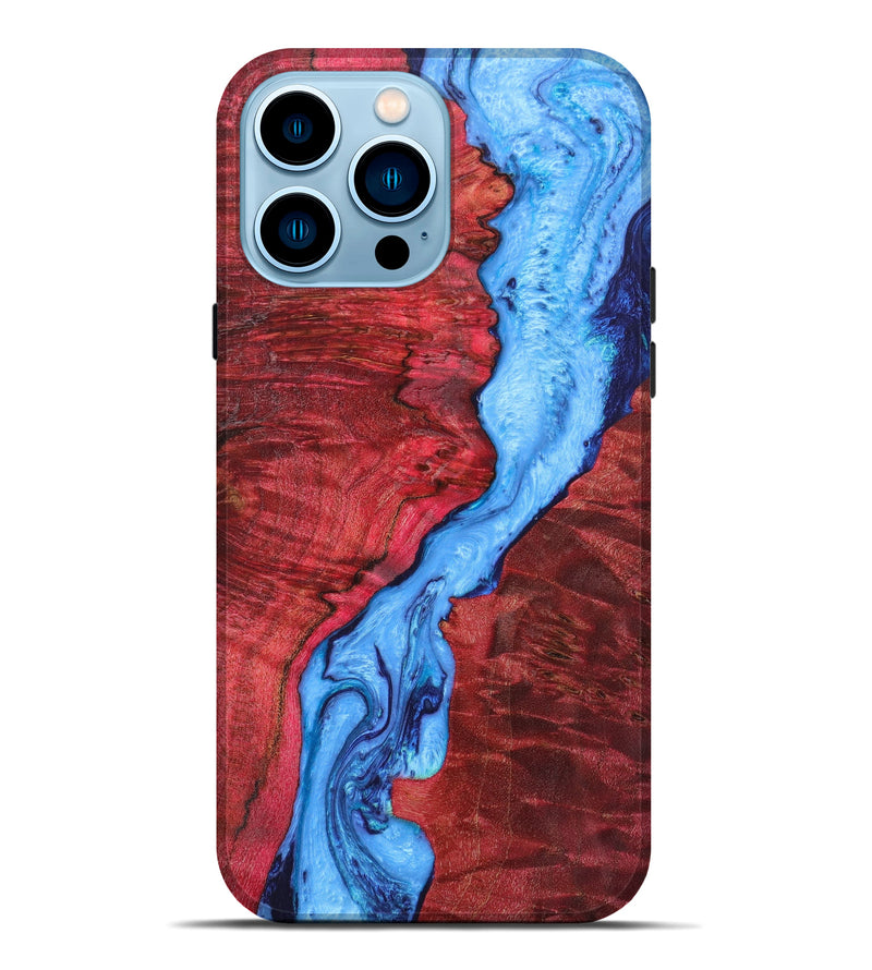 iPhone 14 Pro Max Wood+Resin Live Edge Phone Case - Erma (Artist Pick, 636315)