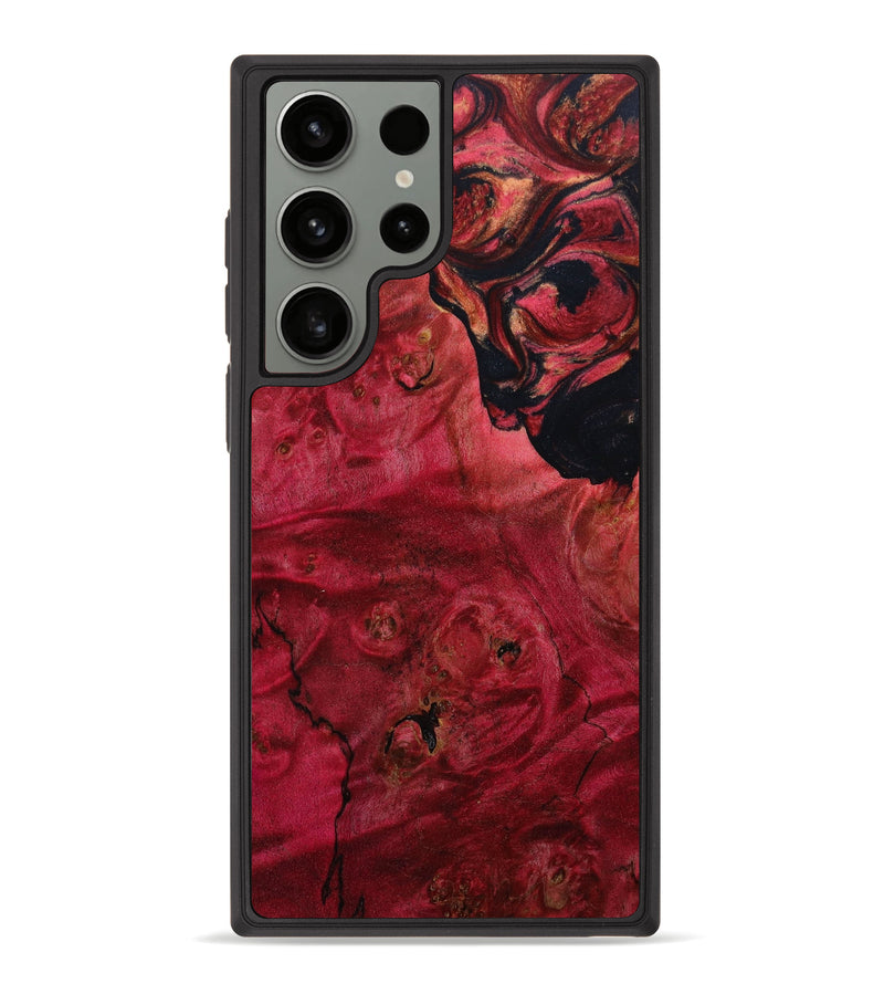 Galaxy S23 Ultra Wood+Resin Phone Case - Lucas (Red, 647155)