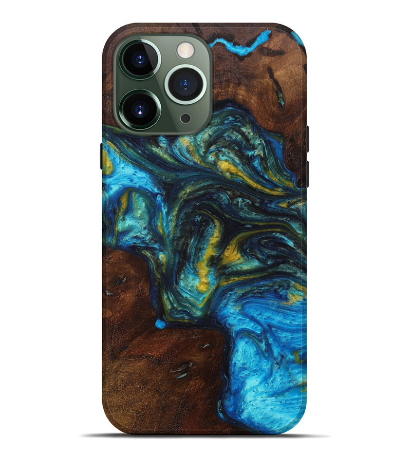 iPhone 13 Pro Max Wood+Resin Live Edge Phone Case - Demario (Artist Pick, 621696)