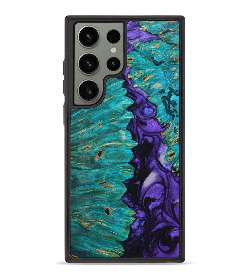 Galaxy S23 Ultra Wood+Resin Phone Case - Gwendolyn (Purple, 639620)
