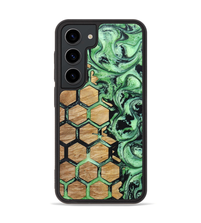 Galaxy S23 Wood+Resin Phone Case - Cheri (Pattern, 640731)