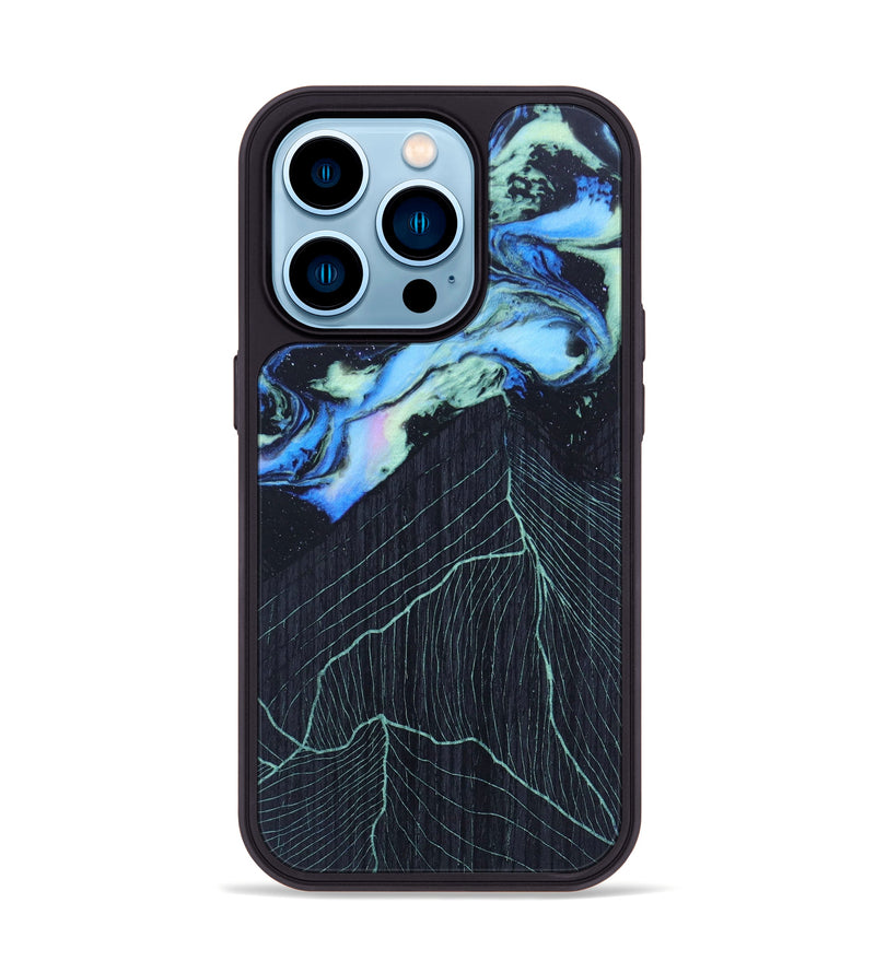 iPhone 14 Pro Wood+Resin Phone Case - Gerry (Aurora, 618512)