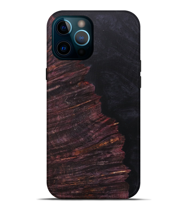 iPhone 12 Pro Max Wood+Resin Live Edge Phone Case - Antwan (Black & White, 627229)