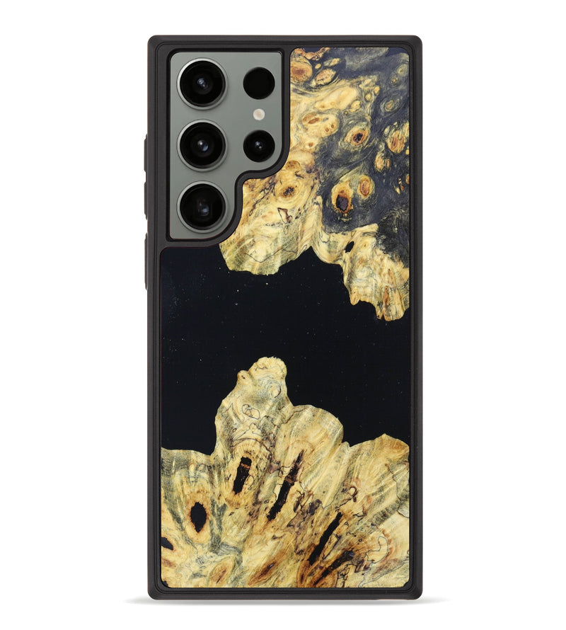 Galaxy S23 Ultra Wood+Resin Phone Case - Jase (Black & White, 625612)