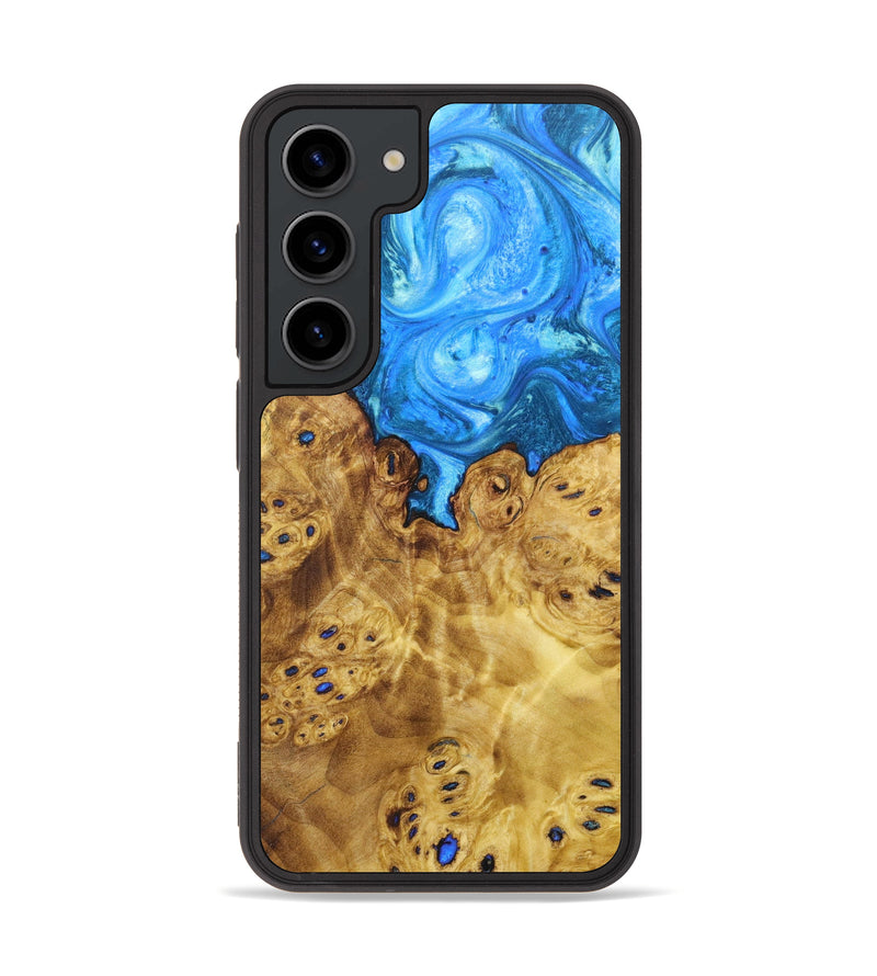 Galaxy S23 Wood+Resin Phone Case - Lon (Blue, 632057)