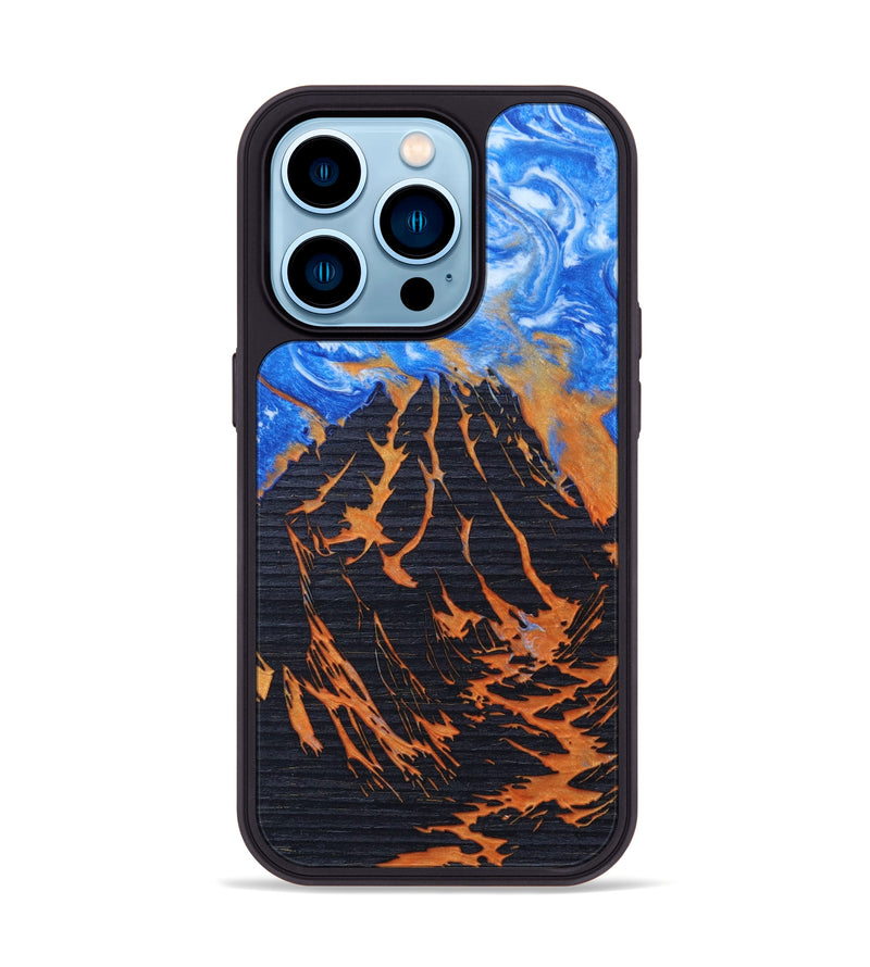 iPhone 14 Pro Wood+Resin Phone Case - Dayana (Lava, 627080)