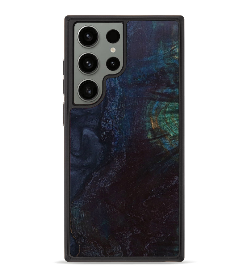 Galaxy S23 Ultra Wood+Resin Phone Case - Melvin (Black & White, 639858)