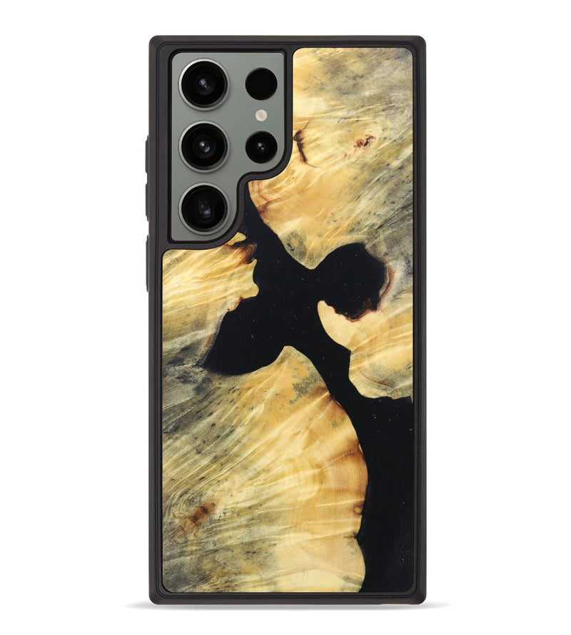 Galaxy S23 Ultra Wood+Resin Phone Case - Ruben (Black & White, 625625)