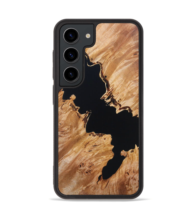 Galaxy S23 Wood+Resin Phone Case - Taina (Black & White, 630269)