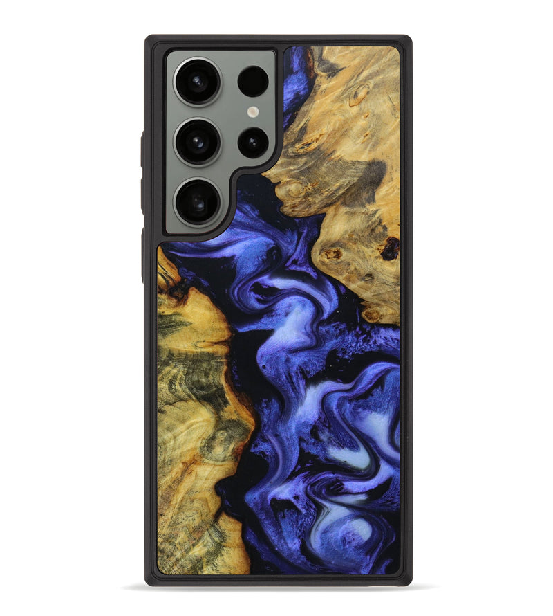 Galaxy S23 Ultra Wood+Resin Phone Case - Janelle (Purple, 623368)