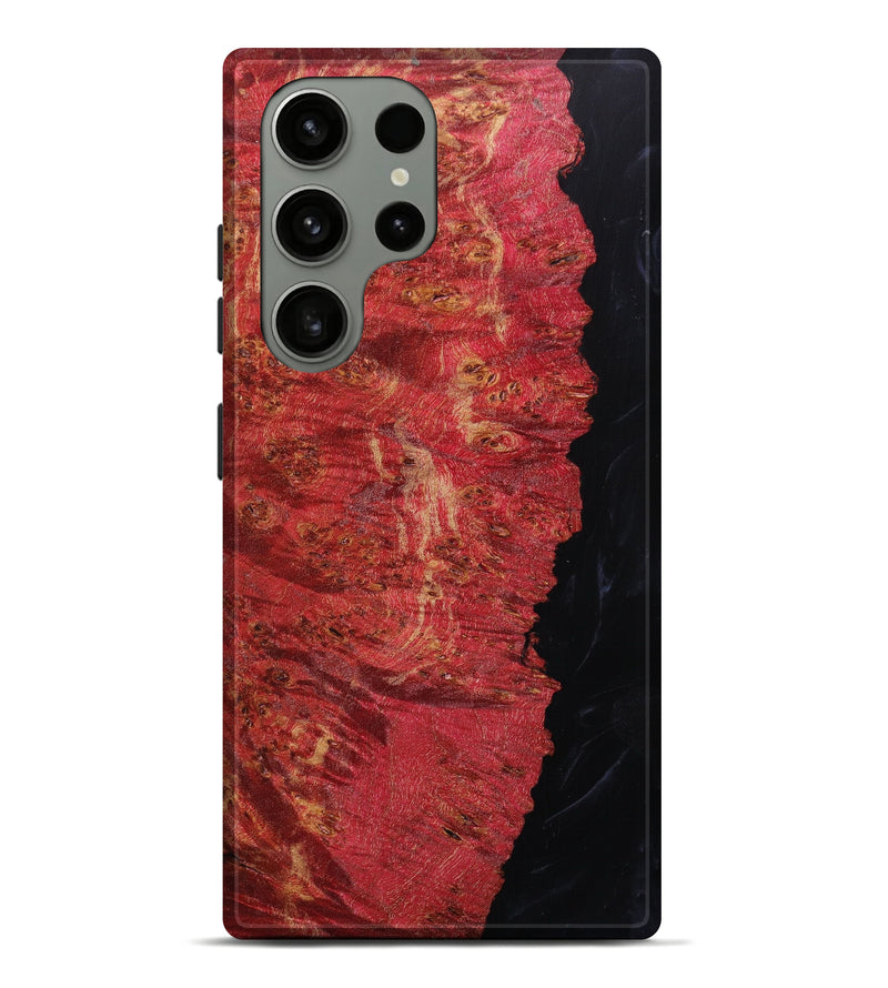 Galaxy S23 Ultra Wood+Resin Live Edge Phone Case - Valentino (Black & White, 633072)