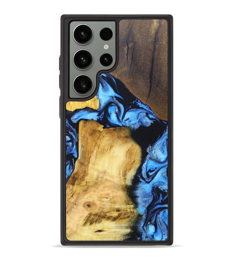 Galaxy S23 Ultra Wood+Resin Phone Case - Trace (Mosaic, 625654)