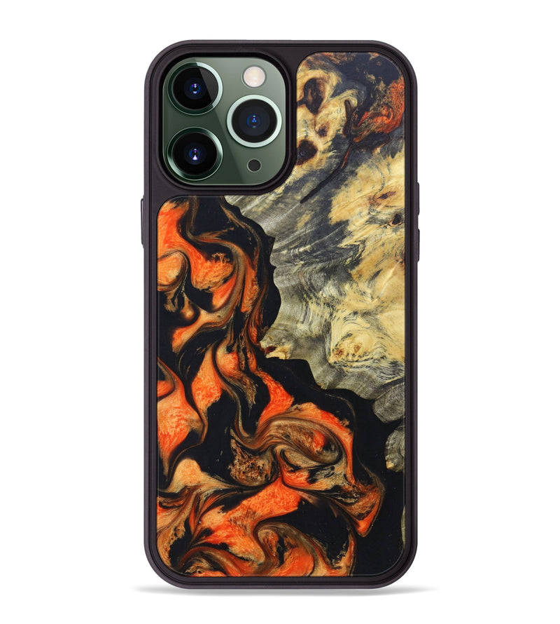 iPhone 13 Pro Max Wood+Resin Phone Case - Dick (Lava, 624909)