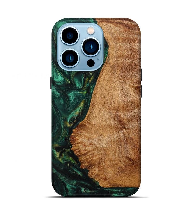 iPhone 14 Pro ResinArt Live Edge Phone Case - Martine (Green, 622926)