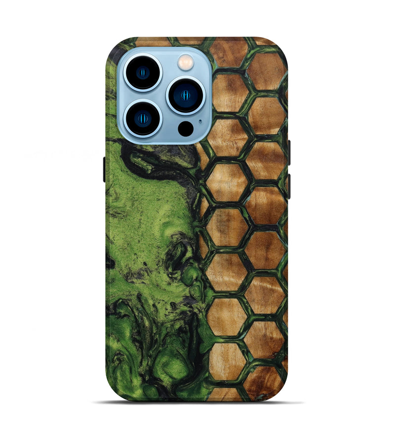 iPhone 14 Pro Wood+Resin Live Edge Phone Case - Rosemary (Pattern, 647909)