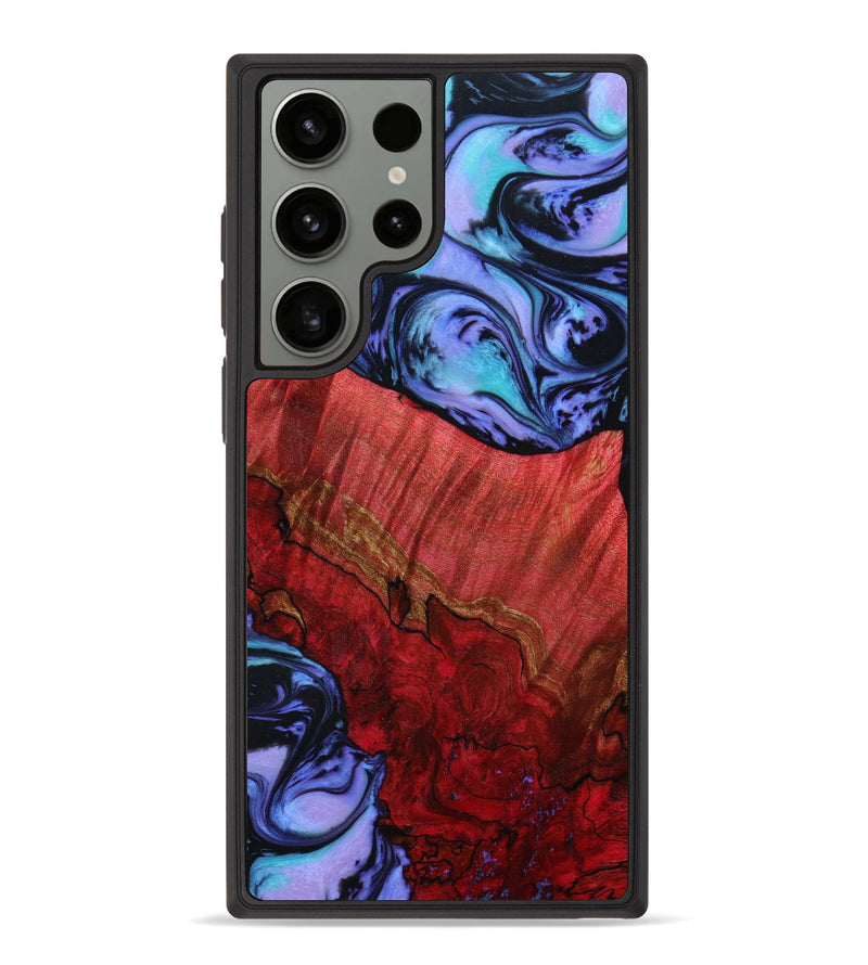 Galaxy S23 Ultra Wood+Resin Phone Case - Paulette (Purple, 646439)