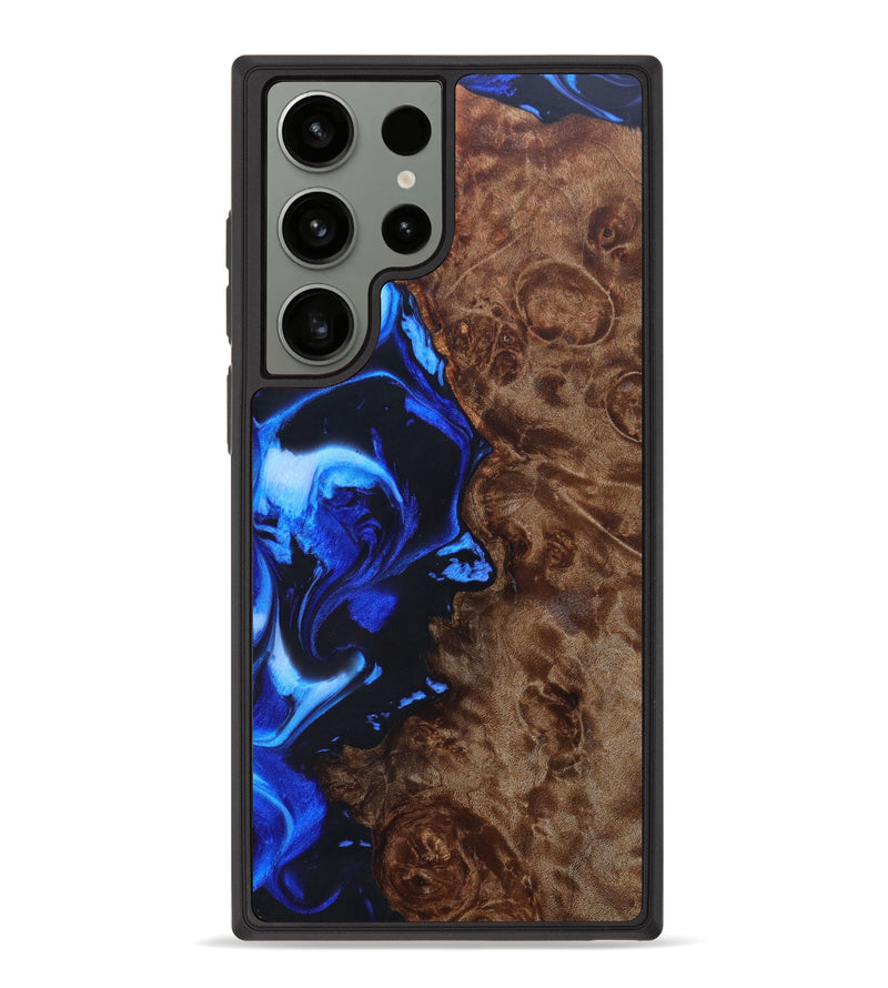 Galaxy S23 Ultra Wood+Resin Phone Case - Cyrus (Blue, 634036)