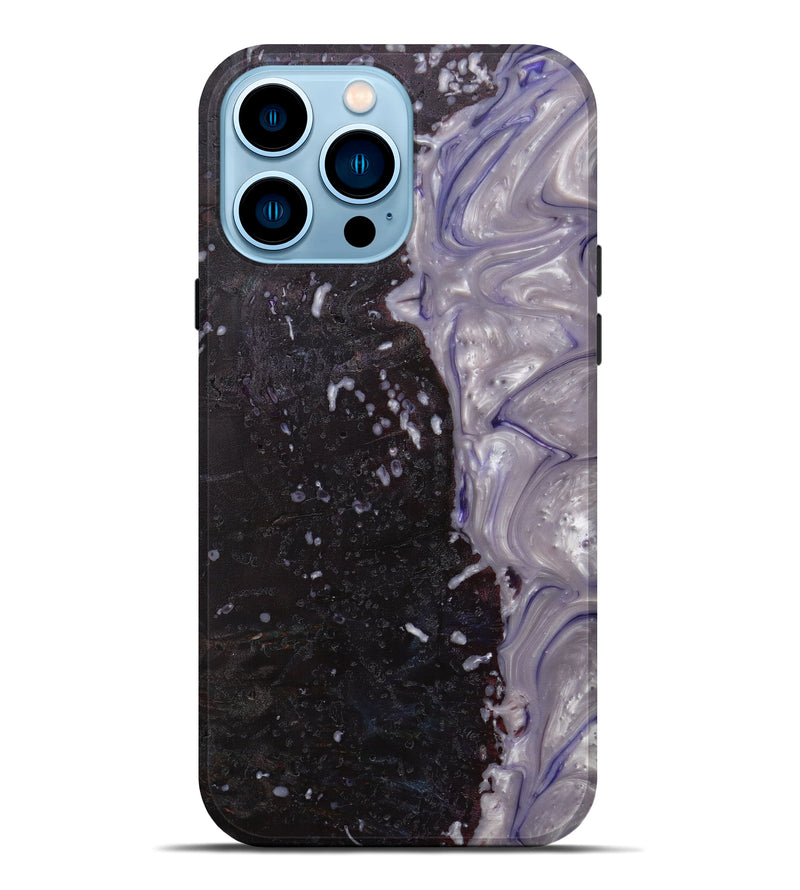 iPhone 14 Pro Max Wood+Resin Live Edge Phone Case - Tildy (Purple, 597349)