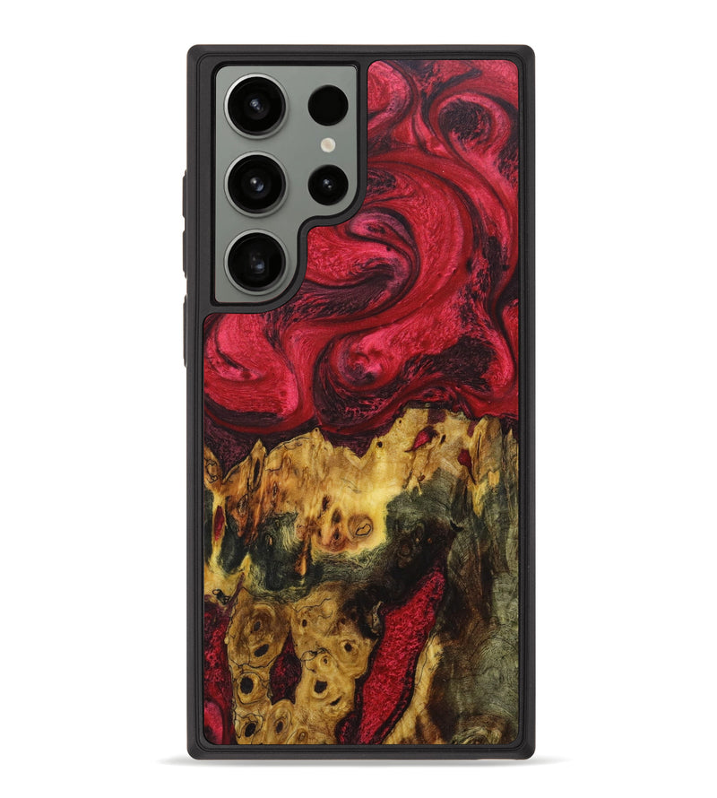 Galaxy S23 Ultra Wood+Resin Phone Case - Andre (Red, 638445)