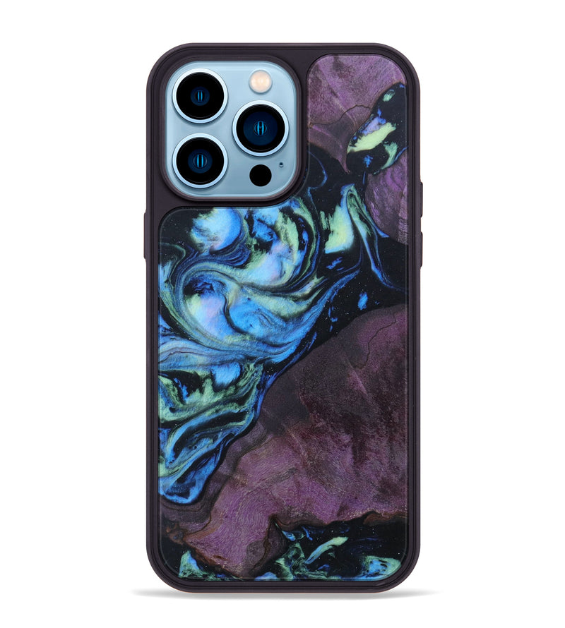 iPhone 14 Pro Max Wood+Resin Phone Case - Leilani (Aurora, 618494)