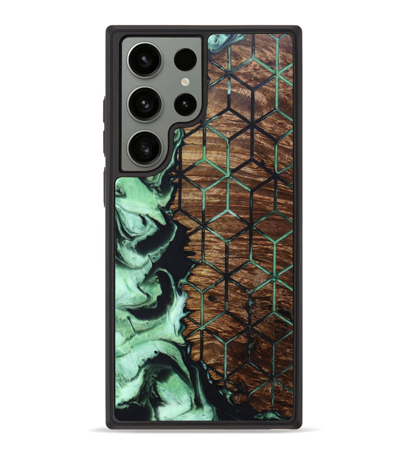 Galaxy S23 Ultra Wood+Resin Phone Case - Aspyn (Pattern, 631672)