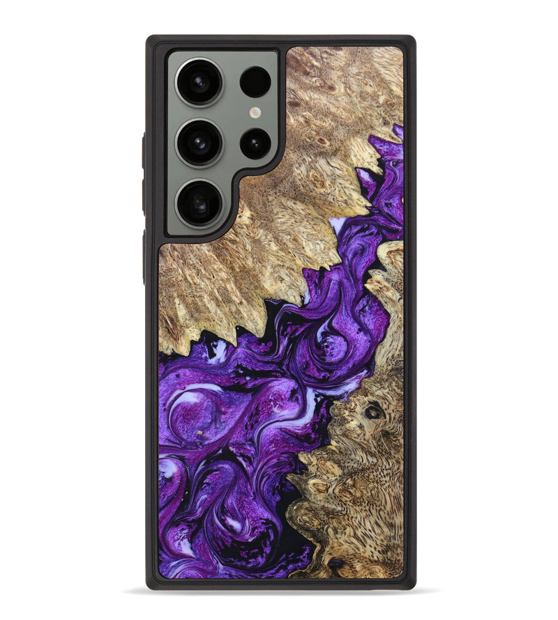 Galaxy S23 Ultra Wood+Resin Phone Case - Neva (Purple, 628318)