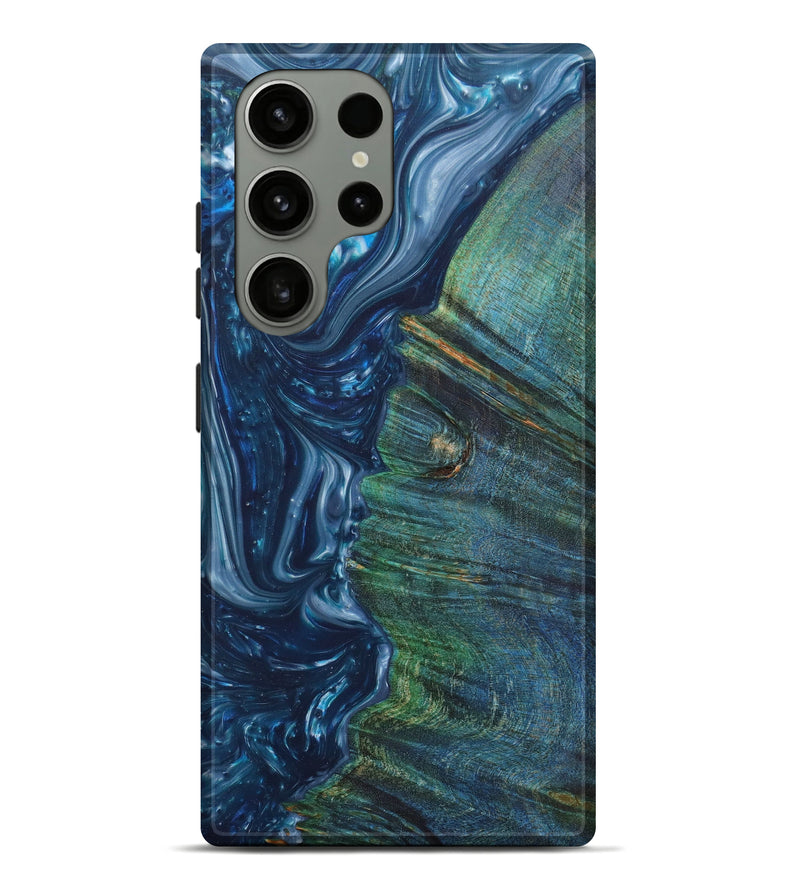 Galaxy S23 Ultra Wood+Resin Live Edge Phone Case - Graciela (Blue, 628003)
