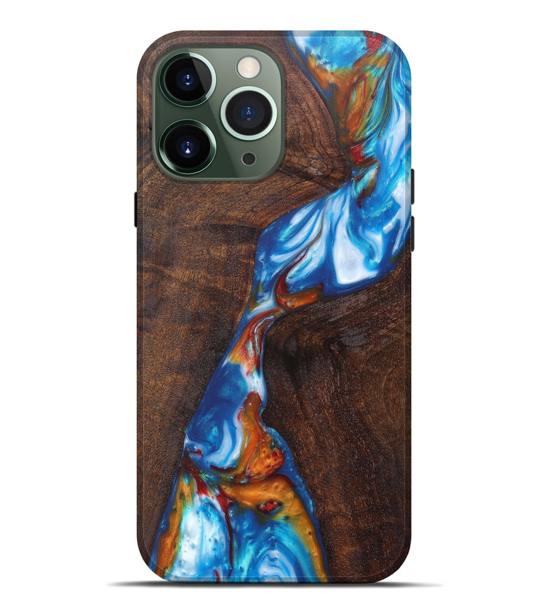 iPhone 13 Pro Max Wood+Resin Live Edge Phone Case - Owen (Artist Pick, 608638)
