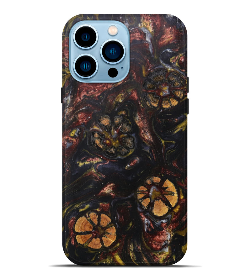 iPhone 14 Pro Max Wood+Resin Live Edge Phone Case - Palmer (Artist Pick, 607257)