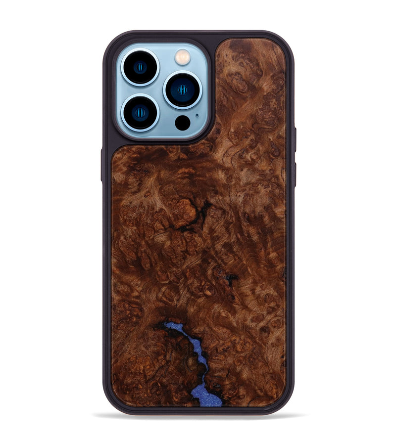 iPhone 14 Pro Max Wood+Resin Phone Case - Talia (Wood Burl, 646825)