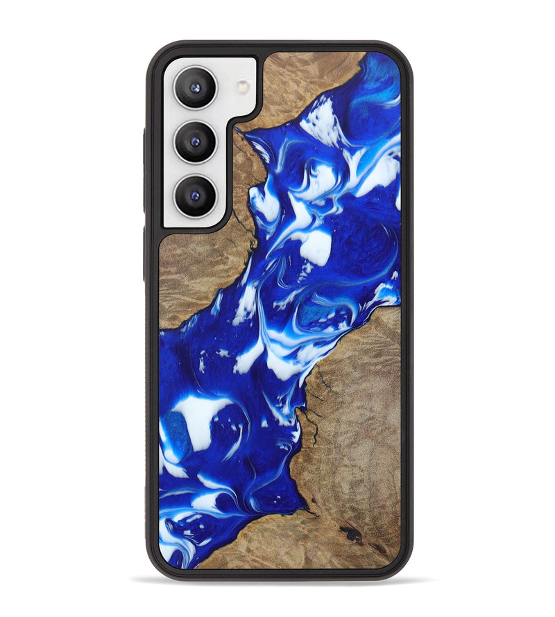Galaxy S23 Plus Wood+Resin Phone Case - Louann (Blue, 621847)