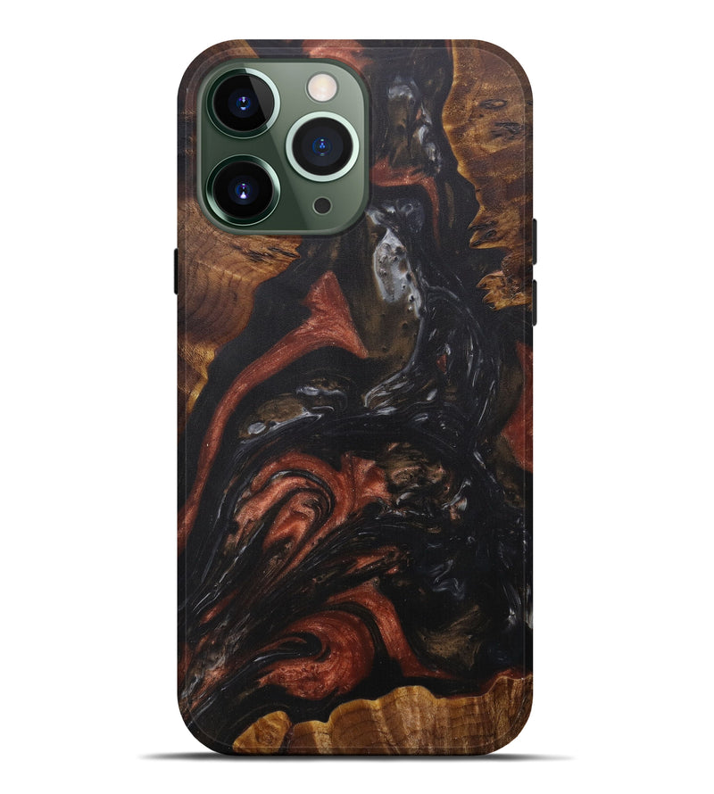 iPhone 13 Pro Max Wood+Resin Live Edge Phone Case - Harriette (Metallic, 594797)