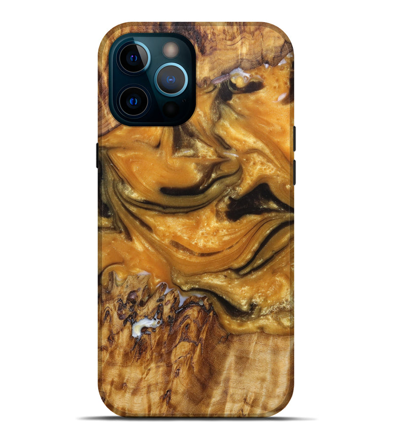 iPhone 12 Pro Max Wood+Resin Live Edge Phone Case - Justina (Artist Pick, 631407)