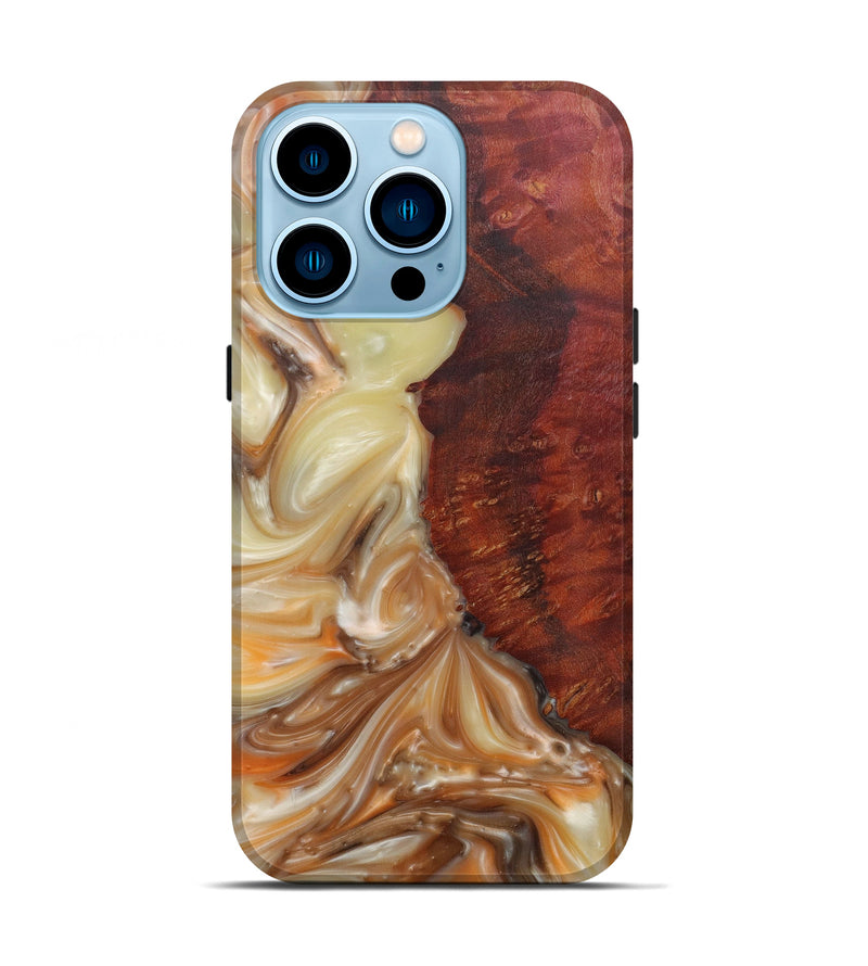 iPhone 14 Pro Wood+Resin Live Edge Phone Case - Simone (Metallic, 591430)