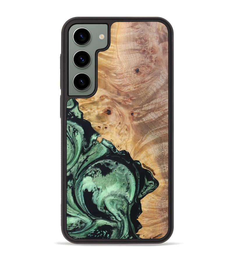 Galaxy S23 Plus Wood+Resin Phone Case - Kellan (Green, 627841)