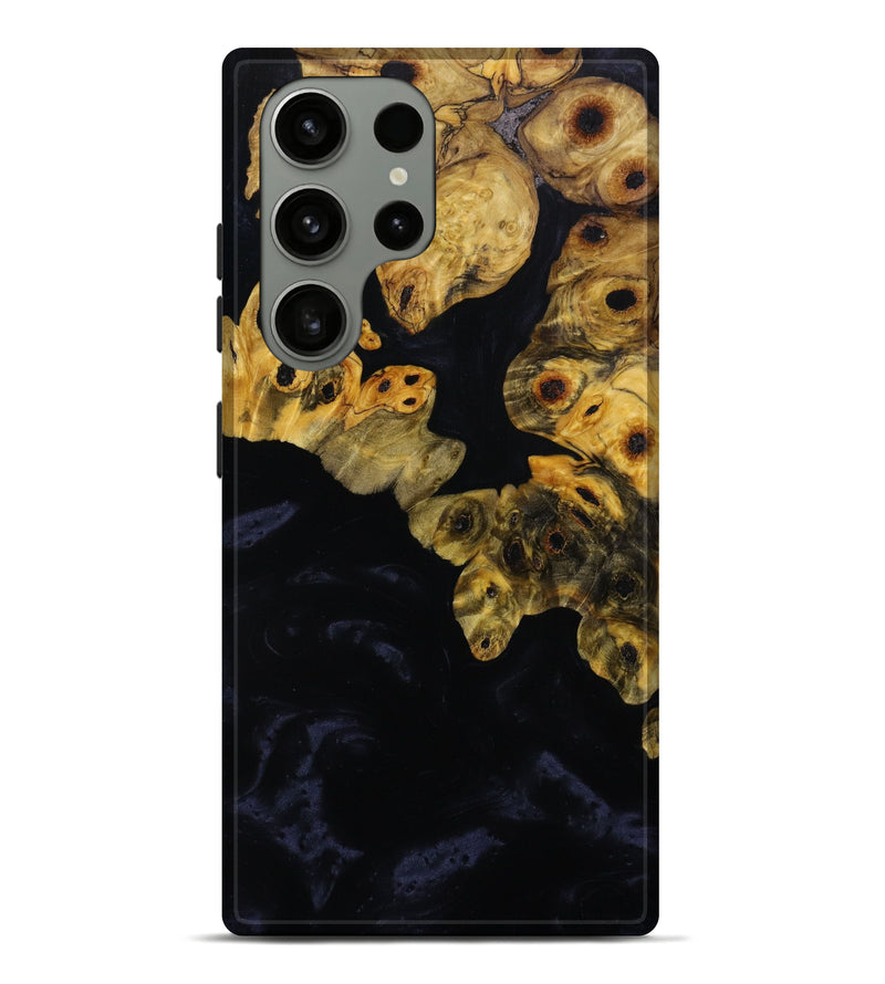 Galaxy S23 Ultra Wood+Resin Live Edge Phone Case - Lou (Black & White, 642279)