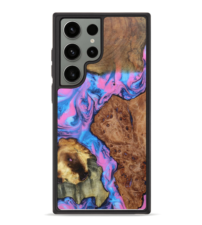 Galaxy S23 Ultra Wood+Resin Phone Case - Ashly (Mosaic, 625279)