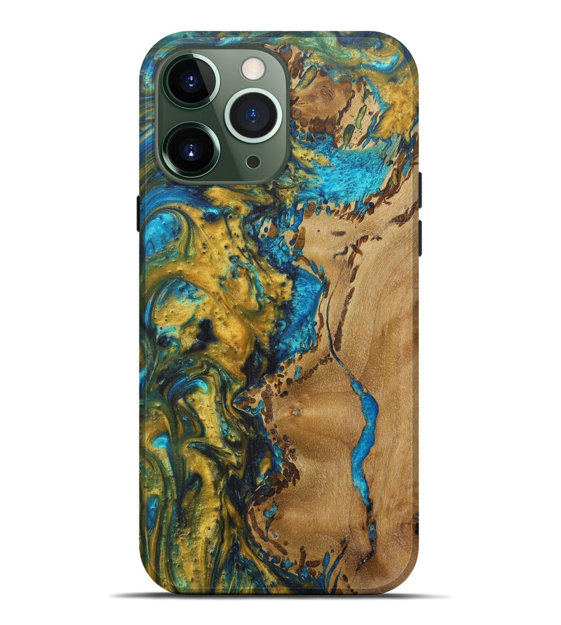 iPhone 13 Pro Max Wood+Resin Live Edge Phone Case - Maxy (Artist Pick, 607241)
