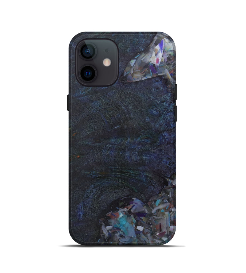 iPhone 12 mini Wood+Resin Live Edge Phone Case - Fayre (Confetti, 584061)