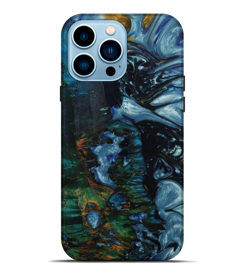 iPhone 14 Pro Max Wood+Resin Live Edge Phone Case - Floyd (Artist Pick, 643162)