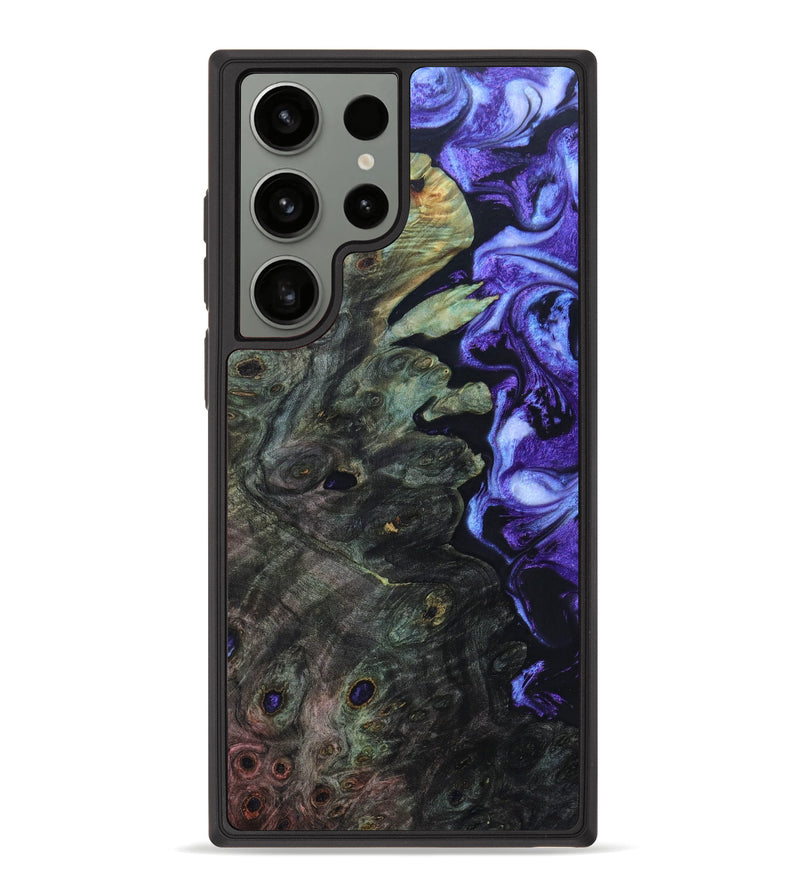 Galaxy S23 Ultra Wood+Resin Phone Case - Shaquille (Purple, 630623)