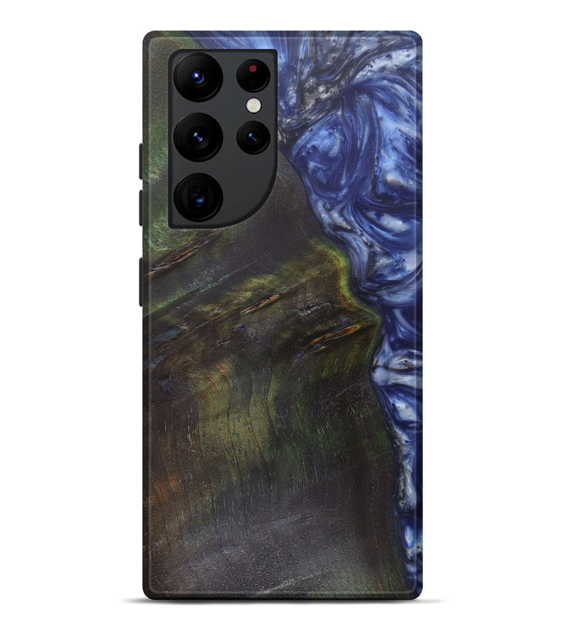 Galaxy S22 Ultra Wood+Resin Live Edge Phone Case - Darrin (Dark Blue, 586769)