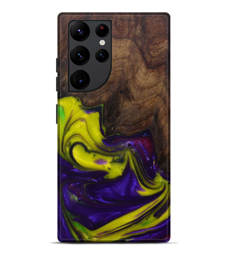 Galaxy S22 Ultra Wood+Resin Live Edge Phone Case - Helmuth (Purple, 585604)