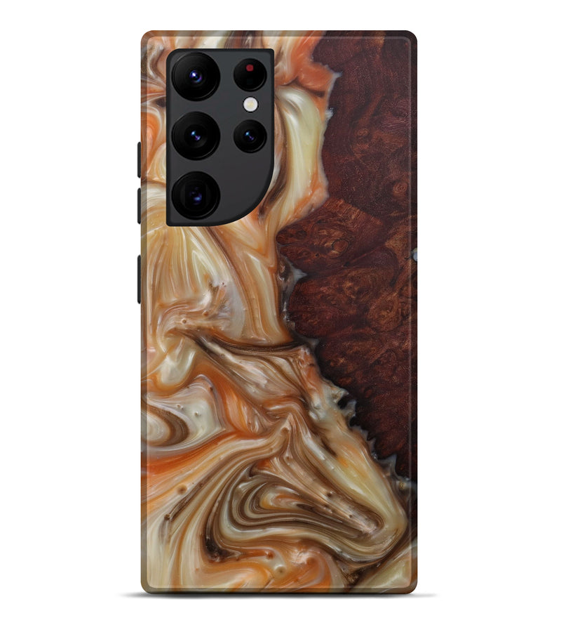 Galaxy S22 Ultra Wood+Resin Live Edge Phone Case - Tabina (Metallic, 573579)